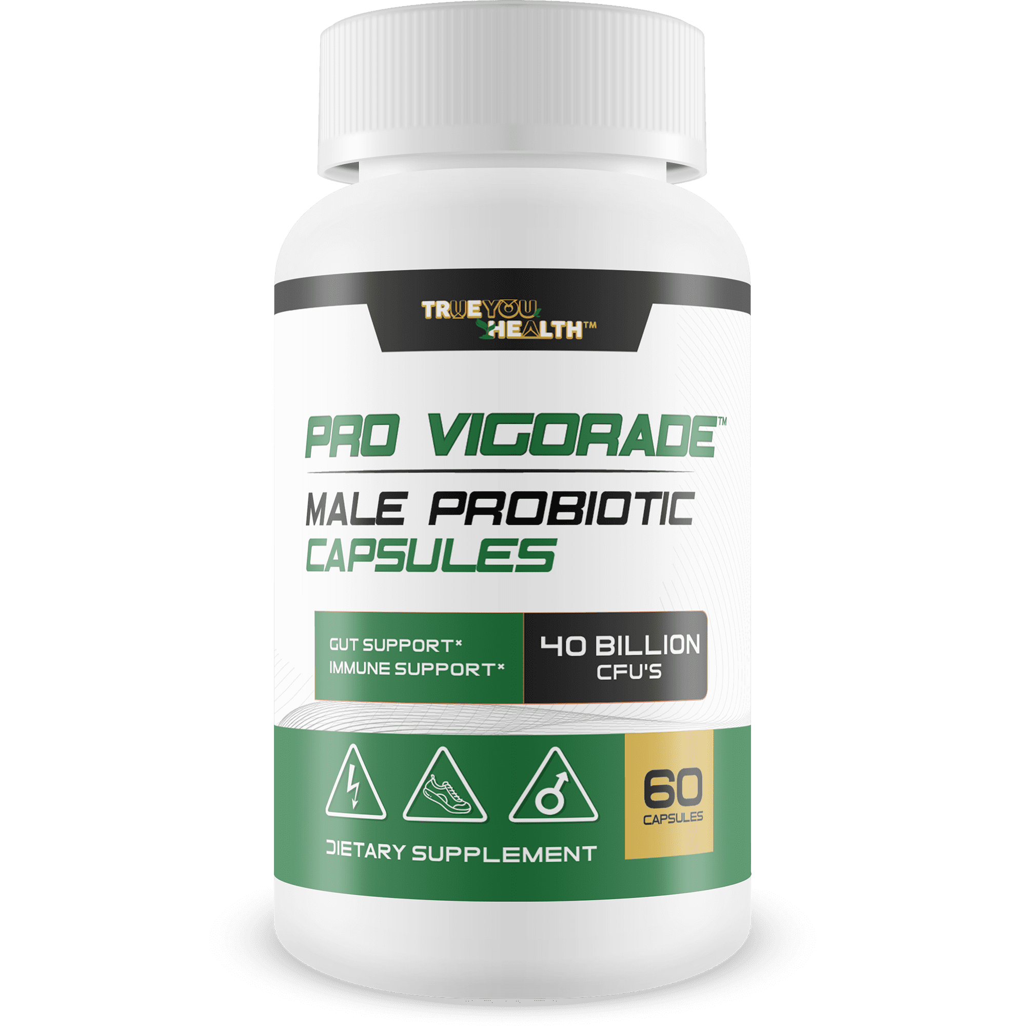 Probiotic Vigorade - Pro Vigorade Male Probiotic Capsules - Male Health Support Probiotic Formula - Gut Support - Natural Immune Support - 40 Billion CFU’S Of Premium Health Supporting Probiotics