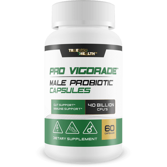 Probiotic Vigorade - Pro Vigorade Male Probiotic Capsules - Male Health Support Probiotic Formula - Gut Support - Natural Immune Support - 40 Billion CFUS Of Premium Health Supporting Probiotics