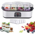 thumbnail image 1 of Probiotic Yogurt Maker, Probiotic Yogurt Maker with Adjustable Temperature & Time Control, 1400 ML Ultimate Yogurt Maker with 8 Pcs Glass Jars, Comes with a European to American converter, 1 of 7
