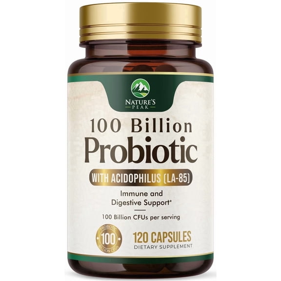 Probiotics 100 Billion CFU - 16 Premium Probiotic Strains with Prebiotics - Supports Immune, Gut Health, Occasional Constipation, Gas & Bloating, Women & Men Supplement, Bottled in USA - 120 Capsules