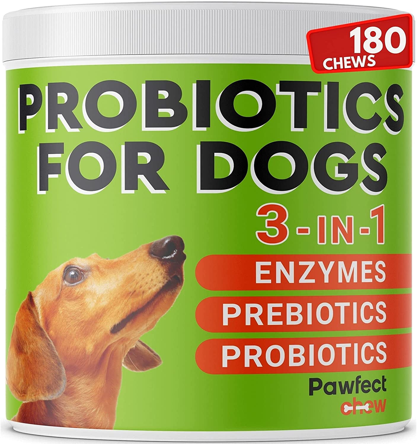 Probiotics for Dogs 180 Advanced Allergy Relief Dog Probiotics Chews