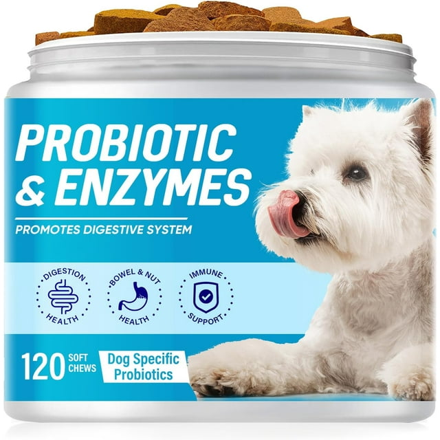 Probiotics for Dogs, Probiotic Chews for Dogs 120 Soft Chews with