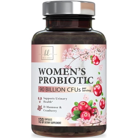 Probiotics for Women Digestive Health Support, 90 Billion CFU Women's Probiotic, 16 Strains, Cranberry, Vaginal Probiotic with Prebiotics, PH, Immune, Urinary, & Feminine Health Support, 120 Capsules