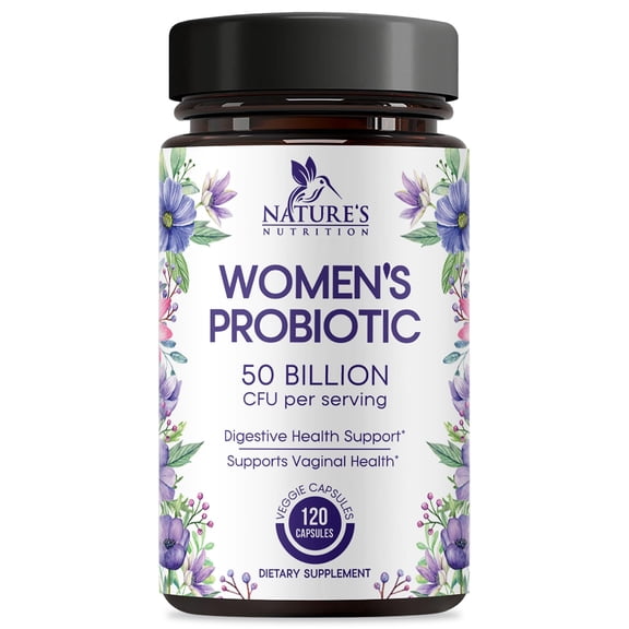 Probiotics for Women - Probiotic Blend 50 Billion CFU Per Cap - 16 Feminine Health Strains Women's Probiotic - Prebiotic for Vaginal PH Balance, Urinary UT Health Support - Bottled USA - 120 Capsules