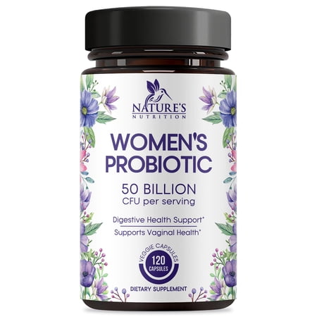 Probiotics for Women - Probiotic Blend 50 Billion CFU Per Cap - 16 Feminine Health Strains Women's Probiotic - Prebiotic for Vaginal PH Balance, Urinary UT Health Support - Bottled USA - 120 Capsules