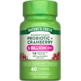 thumbnail image 1 of Probiotics for Women | 5 Billion Active Cultures | 40 Capsules | With Cranberry | by Natures Truth, 1 of 7