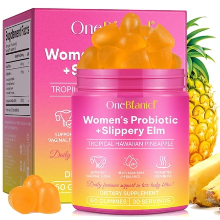 Probiotics for Women Gummies, Support Overall Feminine Health, Tropical Pineapple Flavor, 60 Count