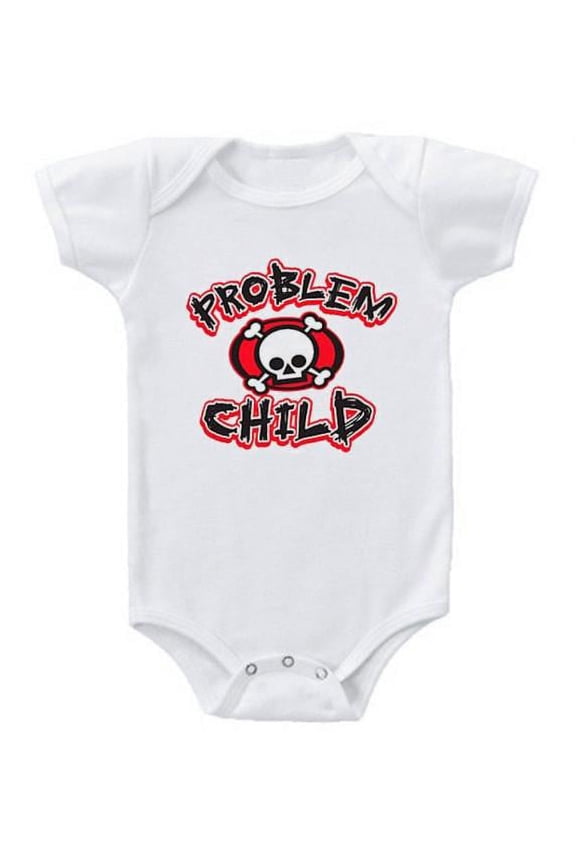 Problem Child Skull Baby Bodysuit