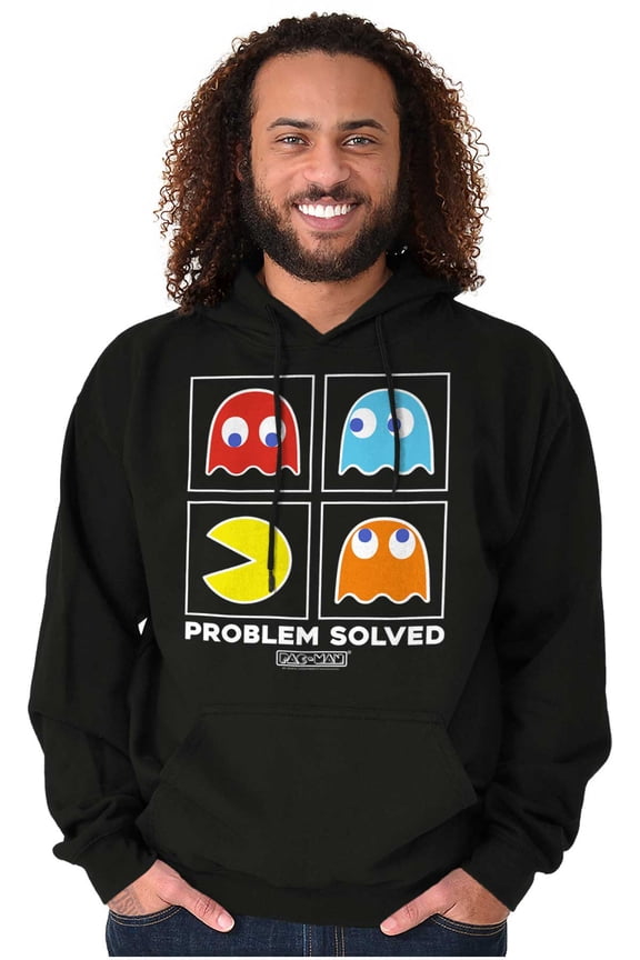 Problem Solved Pacman Hoodie Sweatshirt Women Men Brisco Brands L