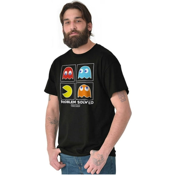 Problem Solved Pacman Men's Graphic T Shirt Tees Brisco Brands S
