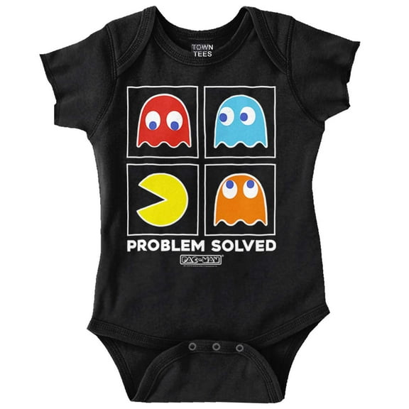 Problem Solved Pacman Romper Boys or Girls Infant Baby Brisco Brands 12M