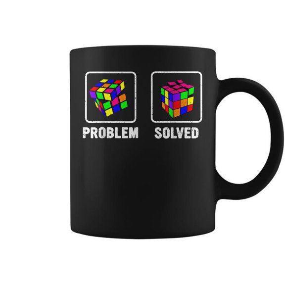 Problem Solver Cube Speed Cubing Puzzles Funny Math Lovers Coffee Mugs