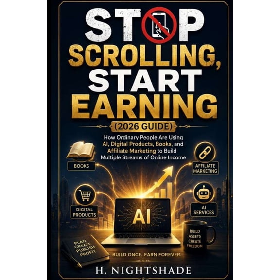 Problem Solver STOP SCROLLING, START EARNING (2026 Guide): How Ordinary People Are Using AI, Digital Products, Books, and Affiliate Mar, Book 9, (Paperback)