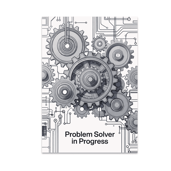 Problem Solver in Progress Engineering Art - Tech Enthusiast - 13x19 Poster Print