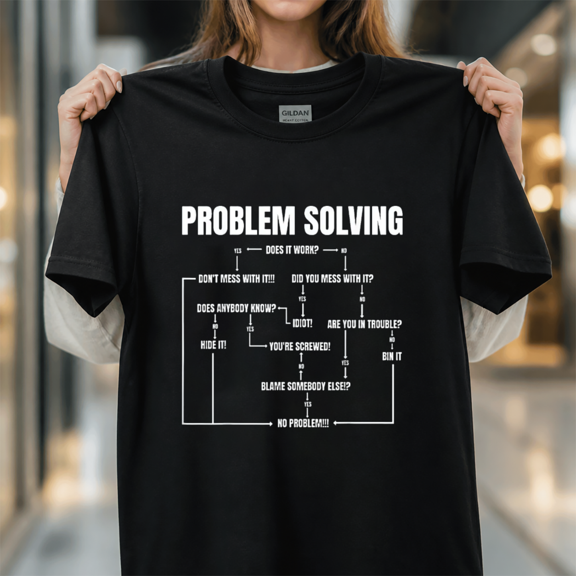 Problem Solving Chart Geek Nerd Computer Programmer Technical Analysis Graphic Unisex T-Shirt, S-5XL