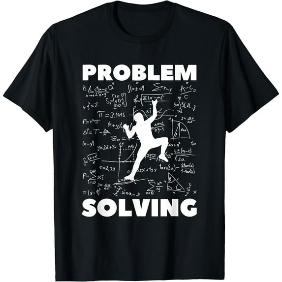 Problem Solving Climber Gift Rock Climbing Bouldering Pun Unisex T-Shirt for Men Women Kids Toddler,Black Color,Size YS