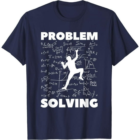 Problem Solving Climber Gift Rock Climbing Bouldering Pun Unisex T-Shirt for Men Women Kids Toddler,Navy Color,Size XL