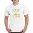 thumbnail image 1 of Problem Solving   Quote Men White T-Shirt, Male Large, 1 of 4
