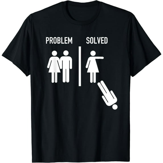 Problem is Solved Funny Marriage Versus Divorce Divorcee T-Shirt