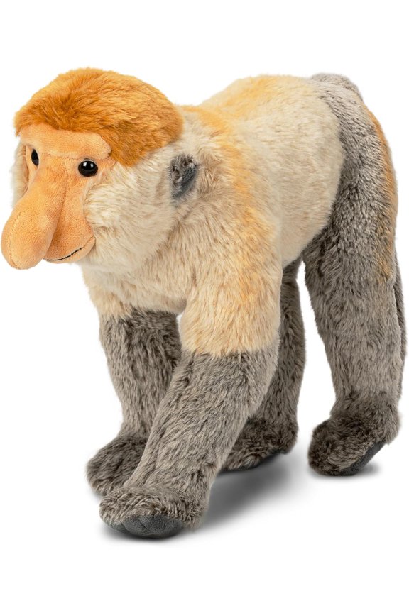 Proboscis Monkey Stuffed Animal, Stuffed Plush Cuddle Toy, Nasalis Larvatus Monkey Toy (16 Inch)