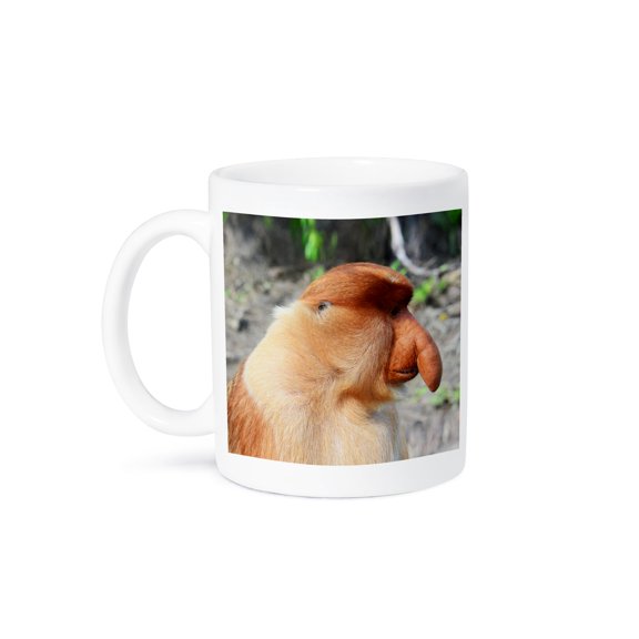3drose, Proboskis Monkey with Long Nose., 15oz Mug
