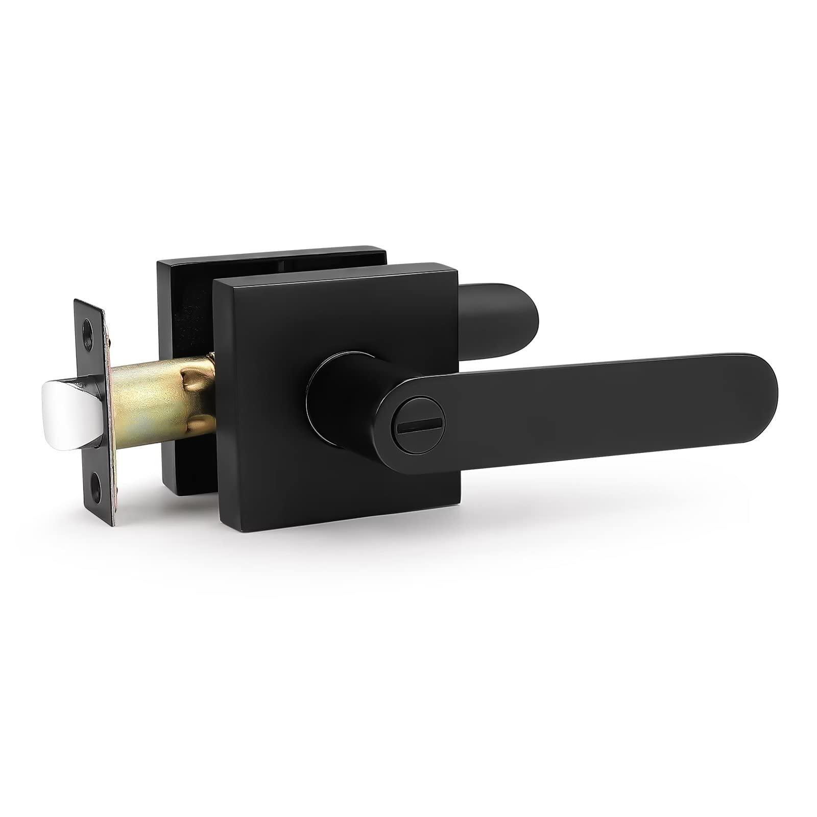 Probrico 6-Pack Matte Black Passage Door Knobs - Interior Door Knob Without Lock For Closets & Hallways