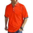 thumbnail image 1 of Proc Celebrity Men's Aloha Polo Shirt (Small, Orange & Graphite), 1 of 1