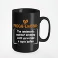 thumbnail image 1 of Procaffeinating Definition, Black 15oz Ceramic Mug, 1 of 5