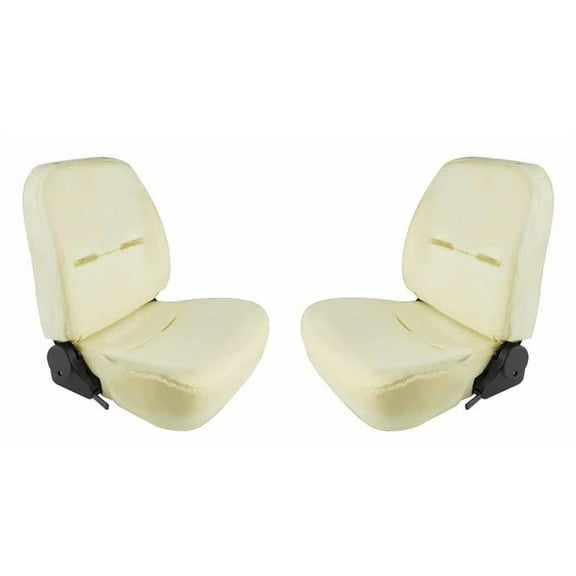 Low Back Bucket Seats Universal, Foam Padded, Uncovered Pair
