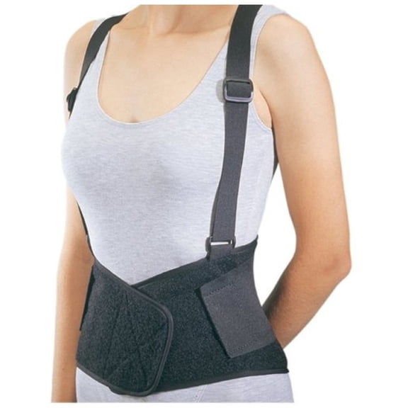 Procare 79-89147 Industrial Back Support with Suspenders, Large, Black Unisex - 1 Each