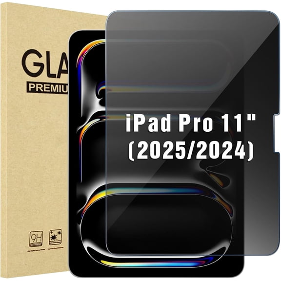 Procase 1 Pack Anti-Spy Privacy Screen Protector for iPad Pro 11 Inch 2025 M5 / 2024 M4