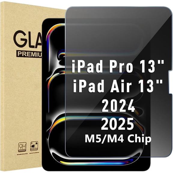 Procase 1 Pack Anti-Spy Privacy Screen Protector for iPad Pro 2025/2024 (M5/M4) /Air 13-Inch 2024