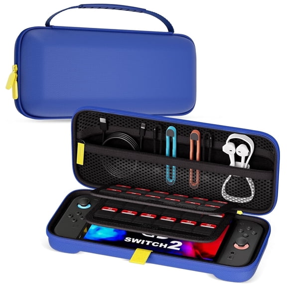 Procase External Carrying Case with 24 Game Card Slots for Nintendo Switch 2 (2025) -Blue