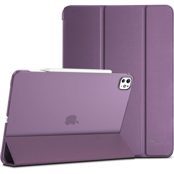 Procase Slim Protective Case Compatible with iPad Pro 13" M5 / M4, Smart Cover for iPad Pro M5 / M4 13 inch -Darkpurple
