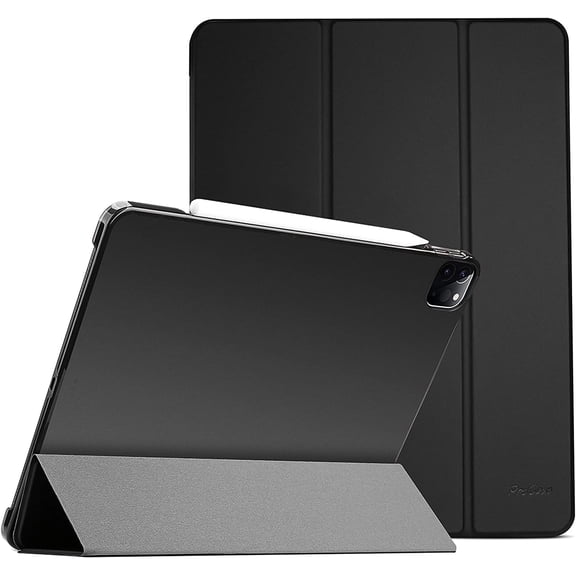Procase Slim Smart Protective Case for iPad Air 13 inch (M2) / iPad Pro 12.9 inch 6th Gen/5th Gen/4th Gen/3rd Gen -Black