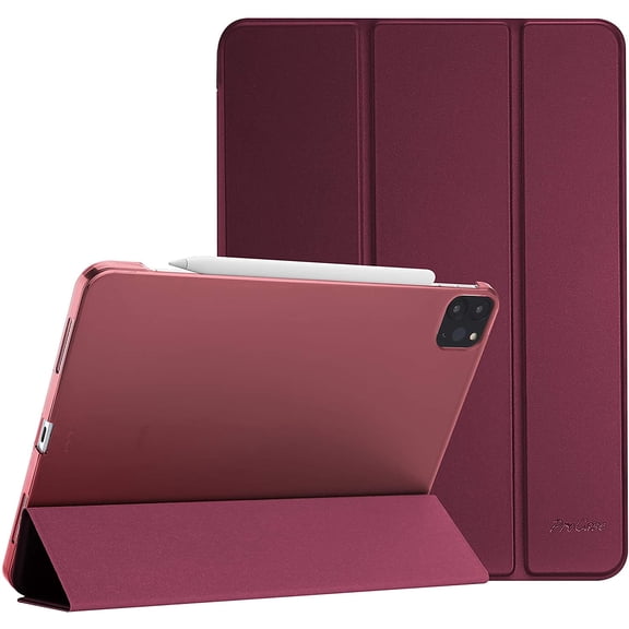 Procase Slim Smart Protective Case for iPad Air 13 inch (M2) / iPad Pro 12.9 inch 6th Gen/5th Gen/4th Gen/3rd Gen -Wine