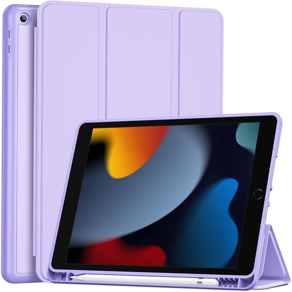 Procase Smart Case with TPU Back for iPad 10.2", Shockproof Case Compatible with iPad 7th/ 8th/ 9th Gen 10.2" -Purple