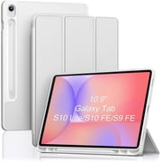 Procase Trifold Folio Case with TPU Back compatible with Galaxy Tab S10 Lite/ S10 FE/ S9 FE 10.9" -Silver