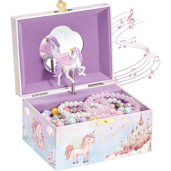 Procase Unicorn Musical You Are My Sunshine Kids Jewelry Boxes (Box Only)