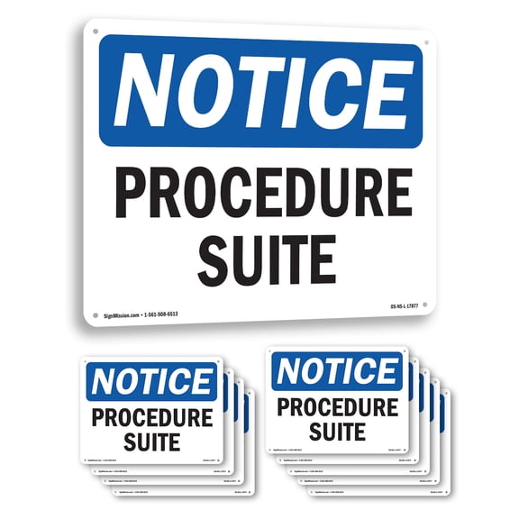 Procedure Suite OSHA Notice Aluminum Sign 14 Inch x 10 Inch - 10 Pack