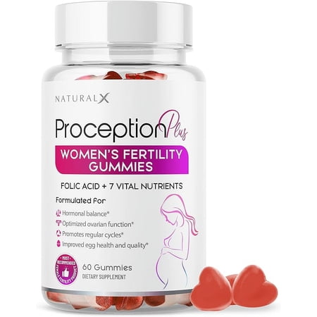Proception Plus Fertility Gummies for Women with Folate, Myo-Inositol, and B Vitamins – Conception Fertility Support Supplement