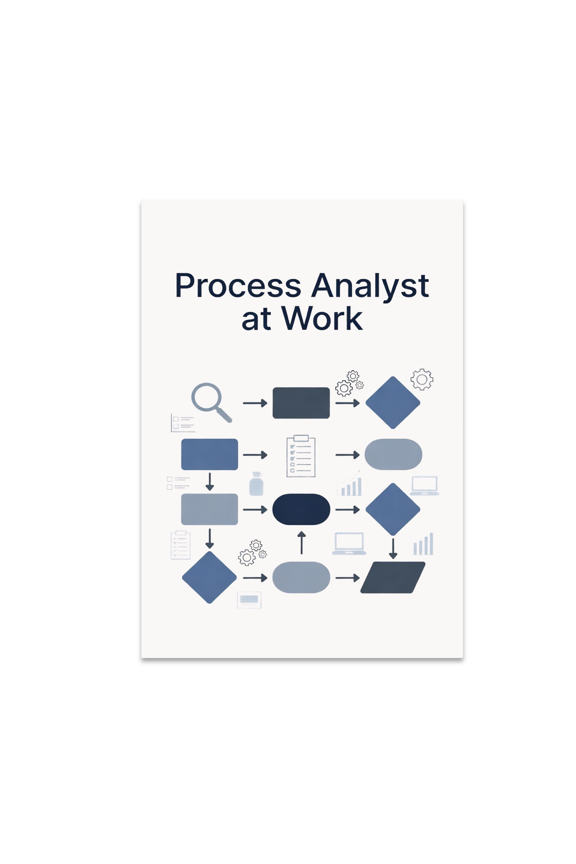 Process Analyst at Work Flowchart Poster - Office Decor - 13x19 Poster Print
