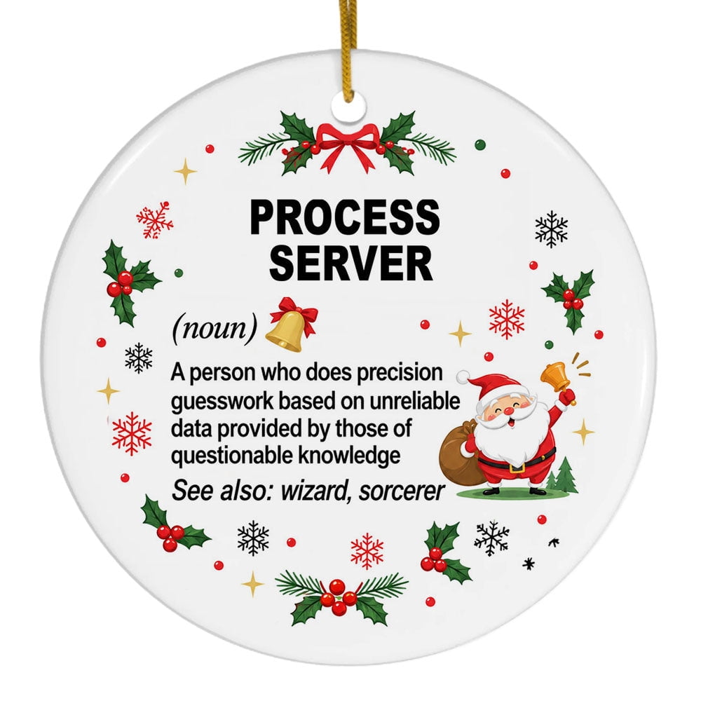 Process Server Christmas Tree Ornament, Funny Wizard Definition ...