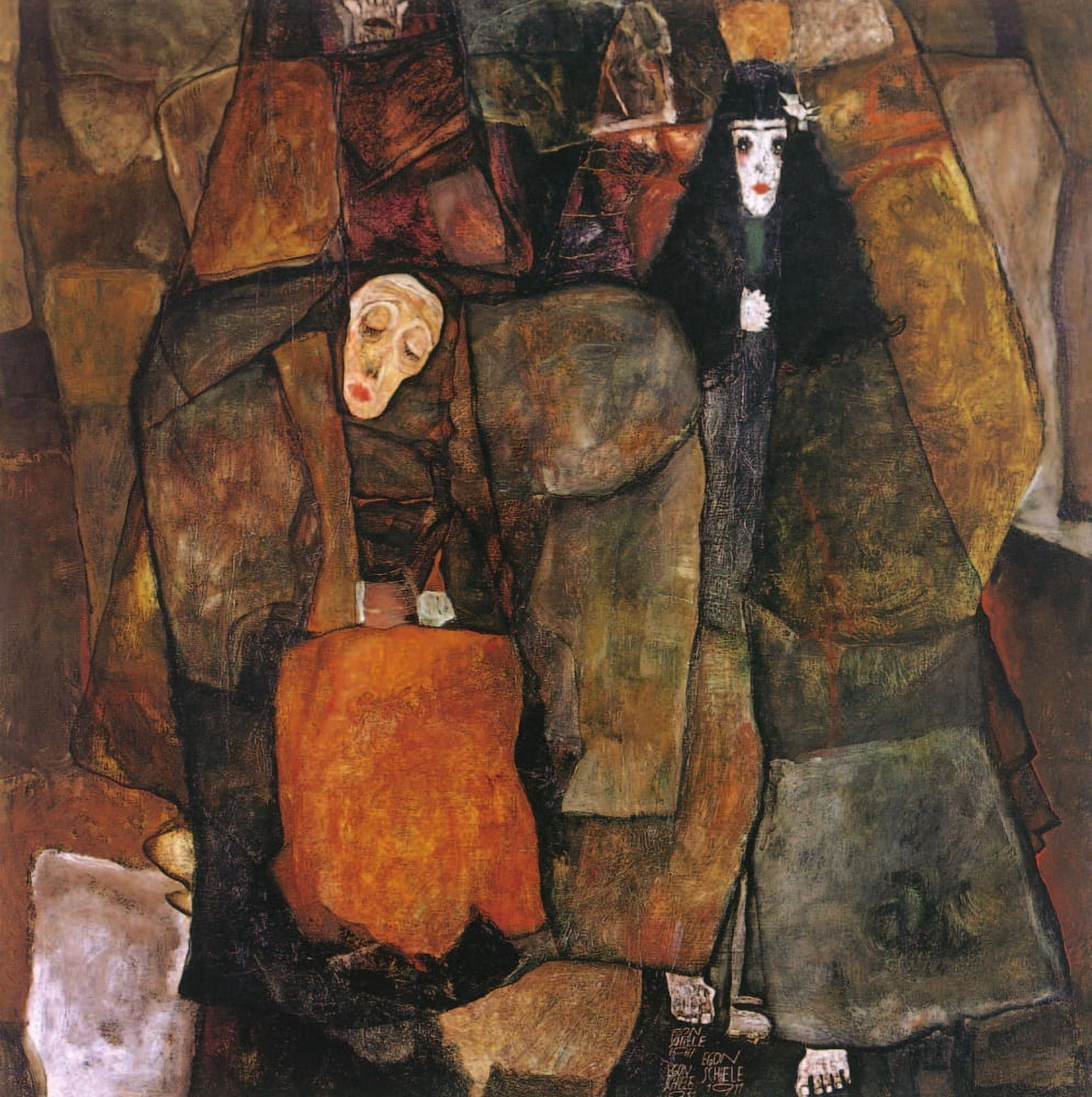 Procession 1911 Canvas Art - Egon Schiele (24 x 36)