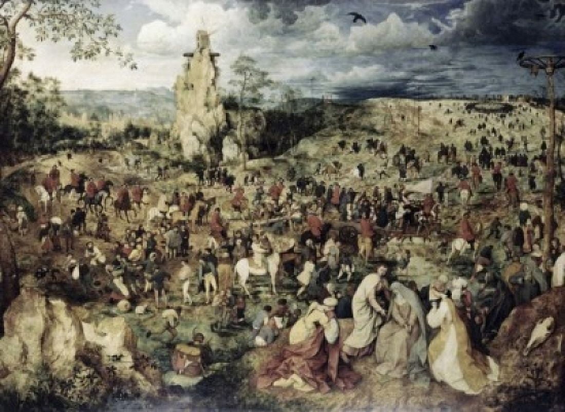 The Procession to Calvary 1564 Pieter Bruegel the Elder (ca1525-1569Flemish) Oil on Wood Panel Kunsthistorisches Museum Vienna Austria Canvas Art - Pieter Bruegel (24 x 36)