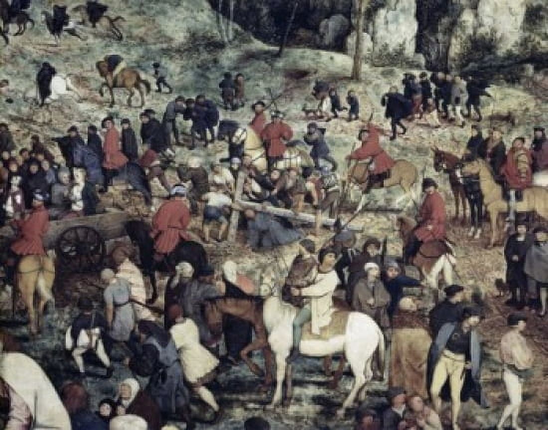 The Procession to Calvary (Detail) 1564 Pieter Bruegel the Elder (ca1525-1569Flemish) Oil on Wood Panel Kunsthistorisches Museum Vienna Austria Canvas Art - Pieter Bruegel (18 x 24)