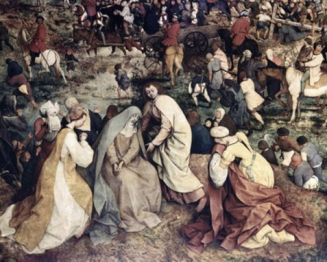 The Procession to Calvary (Detail) 1564 Pieter Bruegel the Elder (ca1525-1569Flemish) Oil on Wood Panel Kunsthistorisches Museum Vienna Austria Canvas Art - Pieter Bruegel (18 x 24)