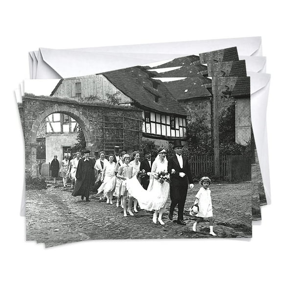 Procession Wedding Engagement Bridal Shower Greeting Cards | 3 Pack Set (5x7)