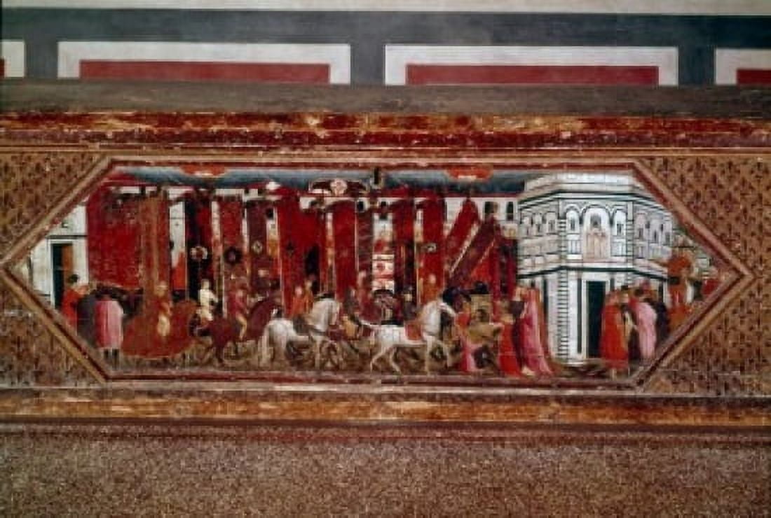 Procession in Florence with St John artist unknown 15th century Canvas Art - (18 x 24)