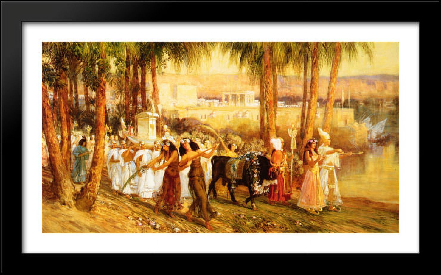 Procession in Honor of Isis 40x24 Large Black Wood Framed Print Art by Frederick Arthur Bridgman